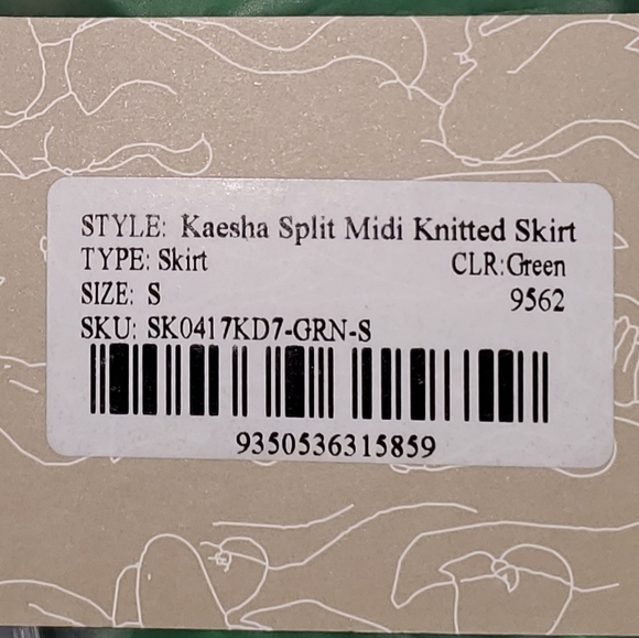 MESHKI- KAESHA Twist Front Knit Top Sz.XS & KAESHA Split Maxi Knitted Skirt Sx:S - Picture 6 of 8